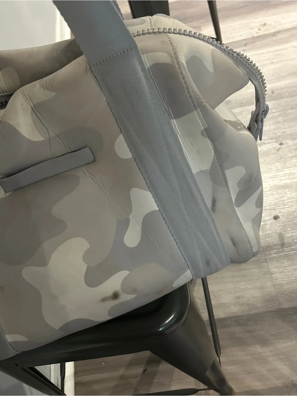 Dagne Dover Camouflage Neoprene Tote in Taupe & Gray